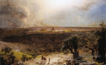  Fleuve Art - Jérusalem depuis le Mont des Oliviers paysage Fleuve Hudson Frederic Edwin Church